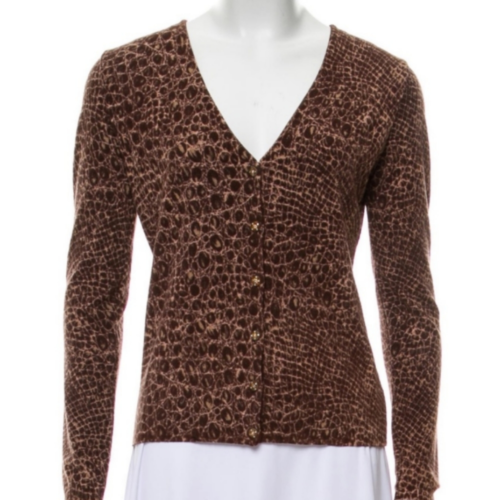 Blumarine V-Neck Embellished Cardigan